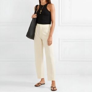 Toteme Novara Cotton/Linen Barrel Trouser Size XS